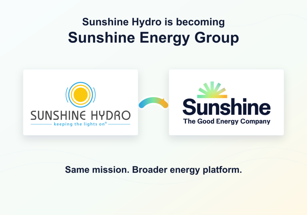 Sunshine Hydro to Sunshine Energy Group transition